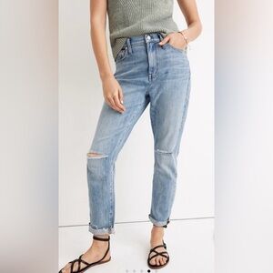 Madewell The High-Rise Slim Crop Boyjean in Elkhart Light Wash Size 29